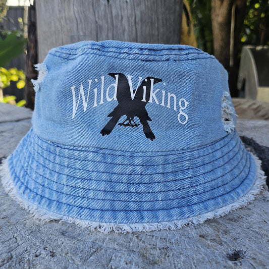 Denim Bucket Hat - Light Blue Crow