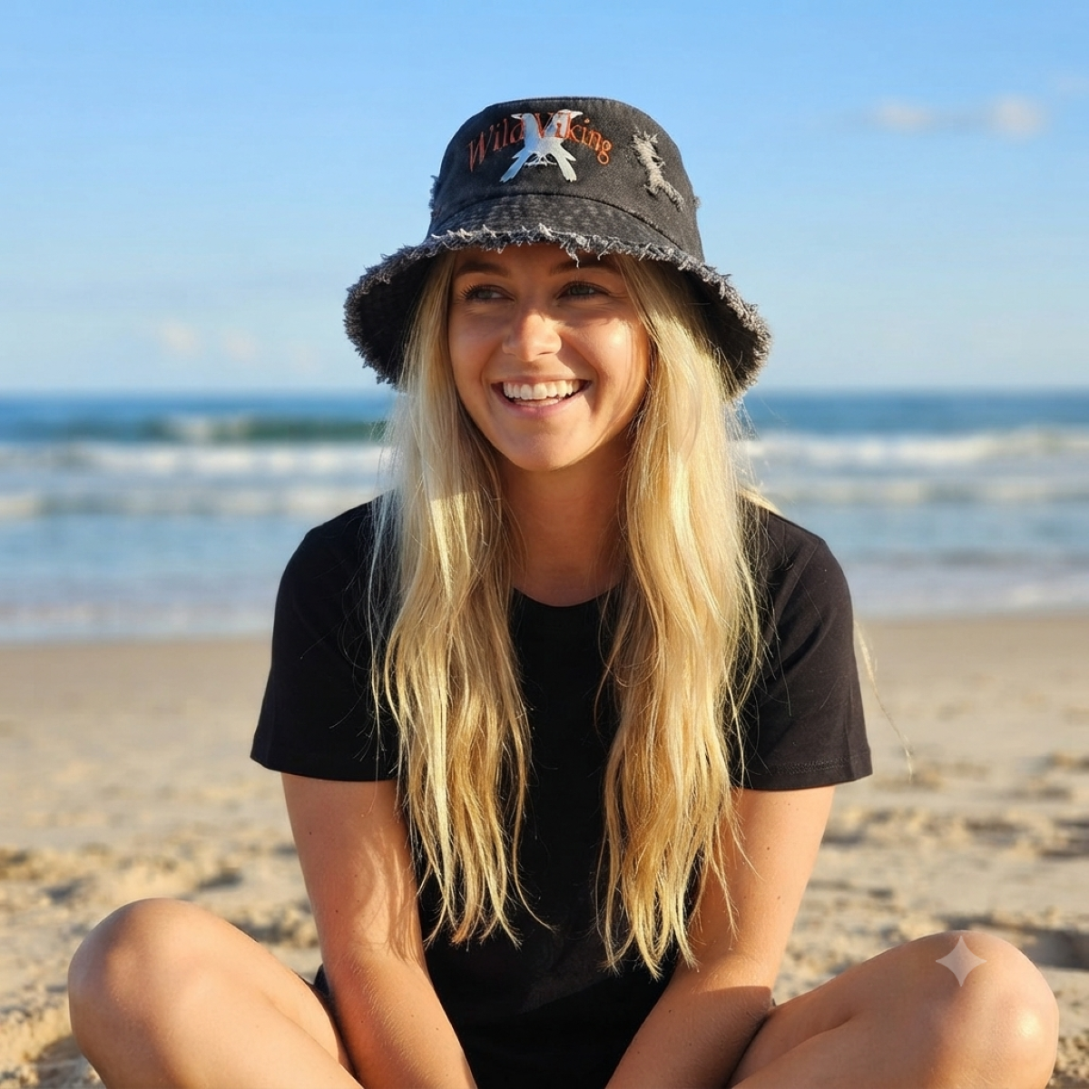 Denim Bucket Hat - Washed Black-Crow