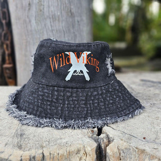 Denim Bucket Hat - Washed Black-Crow