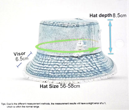 Denim Bucket Hat - Washed Black-Crow